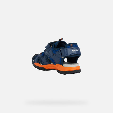 Closed toe sandals BOREALIS BOY Royal/Orange - image number 3 | GEOX