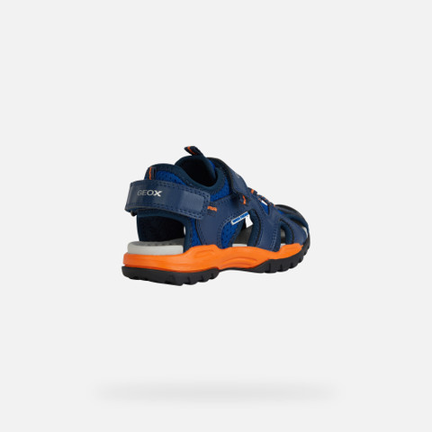 Closed toe sandals BOREALIS BOY Royal/Orange - image number 4 | GEOX
