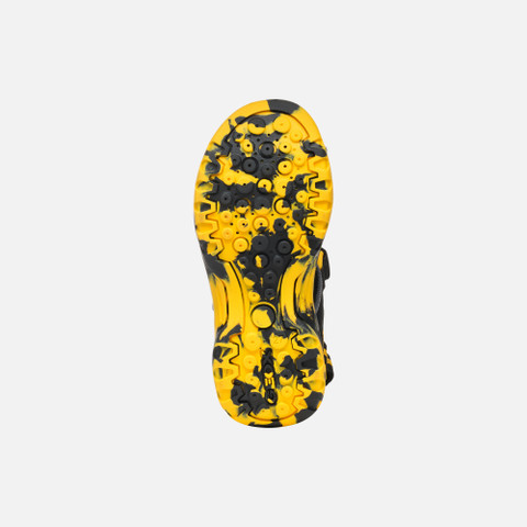 Sandals with straps BOREALIS JUNIOR Black/Yellow - image number 6 | GEOX