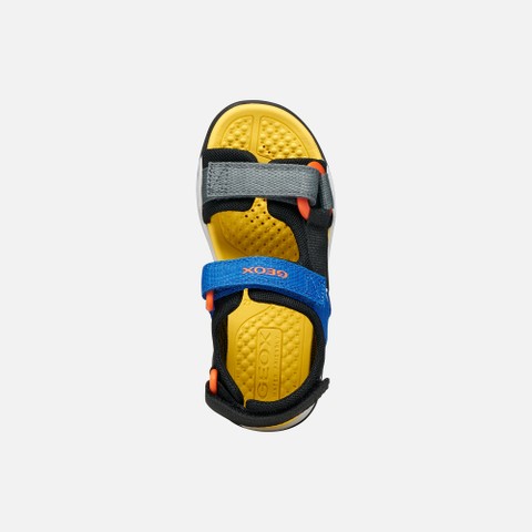 Sandals with straps BOREALIS   JUNIOR Black/Royal - image number 5 | GEOX