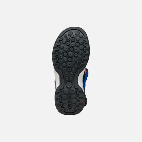 Sandals with straps BOREALIS   JUNIOR Black/Royal - image number 6 | GEOX