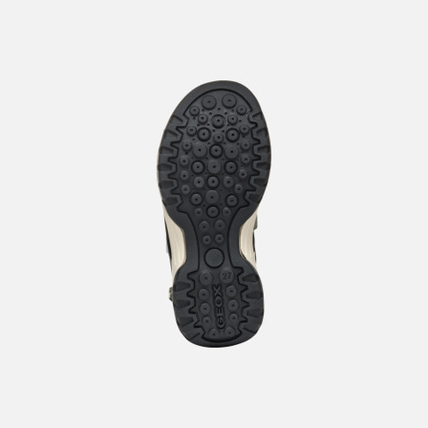 Sandals with straps BOREALIS JUNIOR Dark Green/Black - image number 6 | GEOX