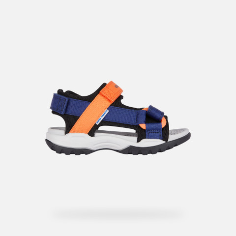 Sandals with straps BOREALIS JUNIOR Navy/Orange - image number 1 | GEOX