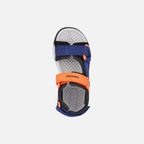 Sandals with straps BOREALIS JUNIOR Navy/Orange - image number 5 | GEOX