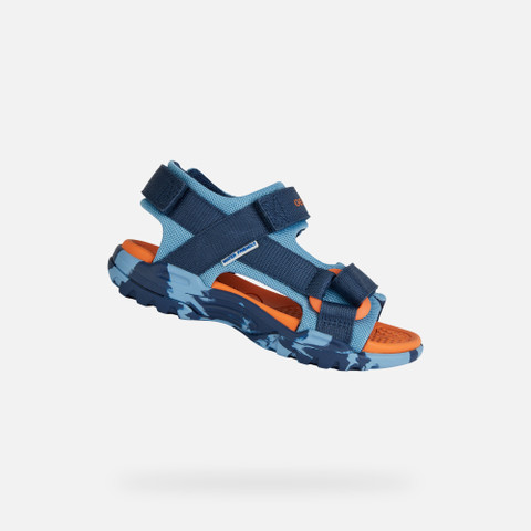 sandals with straps BOREALIS JUNIOR Light Blue/Navy - image number 0 | GEOX