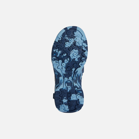sandals with straps BOREALIS JUNIOR Light Blue/Navy - image number 6 | GEOX