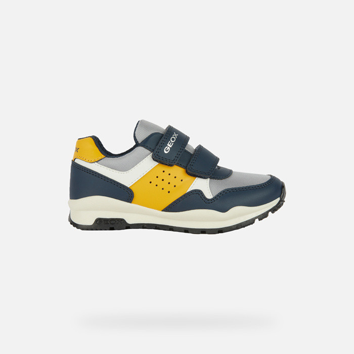 Sneakers with straps PAVEL BOY Navy/Ochreyellow | GEOX