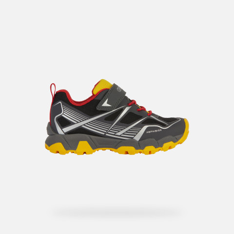 waterproof trainers MAGNETAR ABX BOY Dark Grey/Yellow - image number 1 | GEOX