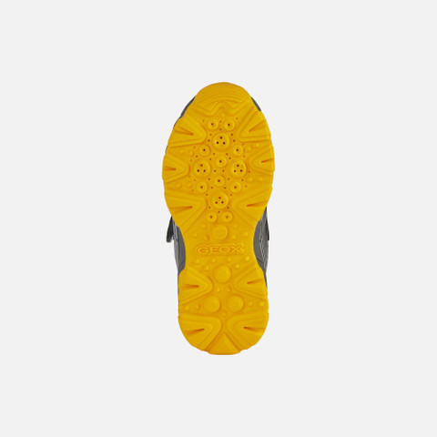 waterproof trainers MAGNETAR ABX BOY Dark Grey/Yellow - image number 6 | GEOX