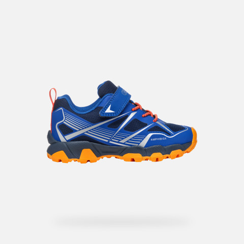Waterproof trainers MAGNETAR ABX BOY Royal/Orange - image number 1 | GEOX