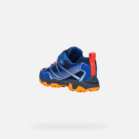 Waterproof trainers MAGNETAR ABX BOY Royal/Orange - image number 3 | GEOX