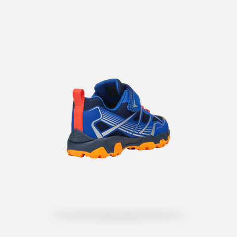 Waterproof trainers MAGNETAR ABX BOY Royal/Orange - image number 4 | GEOX