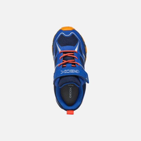 Waterproof trainers MAGNETAR ABX BOY Royal/Orange - image number 5 | GEOX