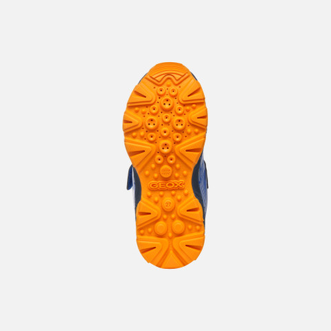 Waterproof trainers MAGNETAR ABX BOY Royal/Orange - image number 6 | GEOX