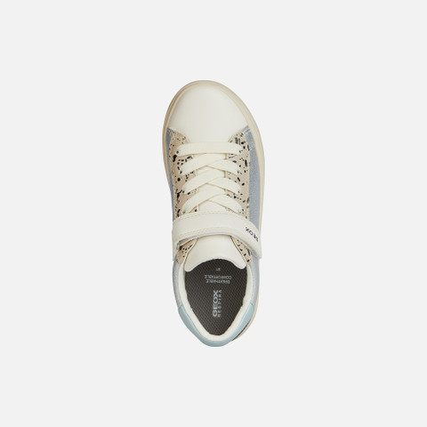 Low Top Sneakers GISLI GIRL Silver/Light ivory - image number 5 | GEOX