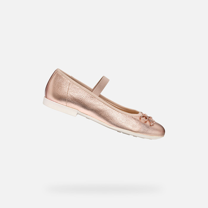 Leather ballerina flats PLIE GIRL Old Rose | GEOX