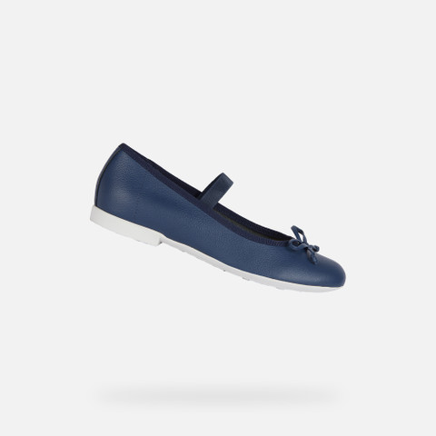 Girls navy ballet pumps best sale