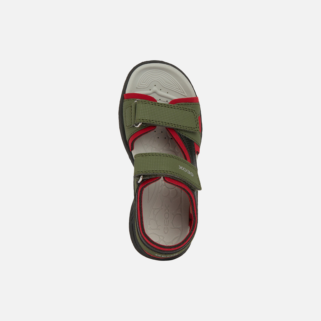 Geox red sandals hotsell