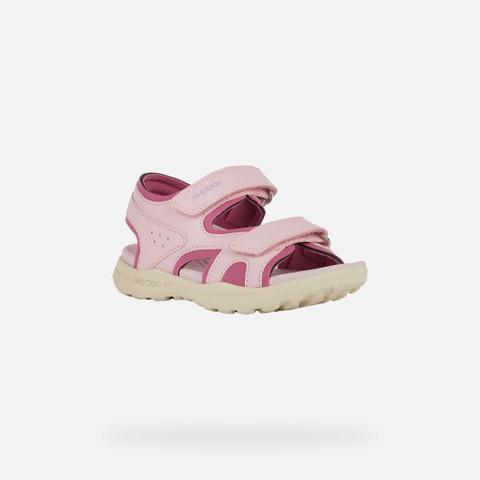 Sandals with straps VANIETT JUNIOR Pink/Fuchsia - image number 2 | GEOX
