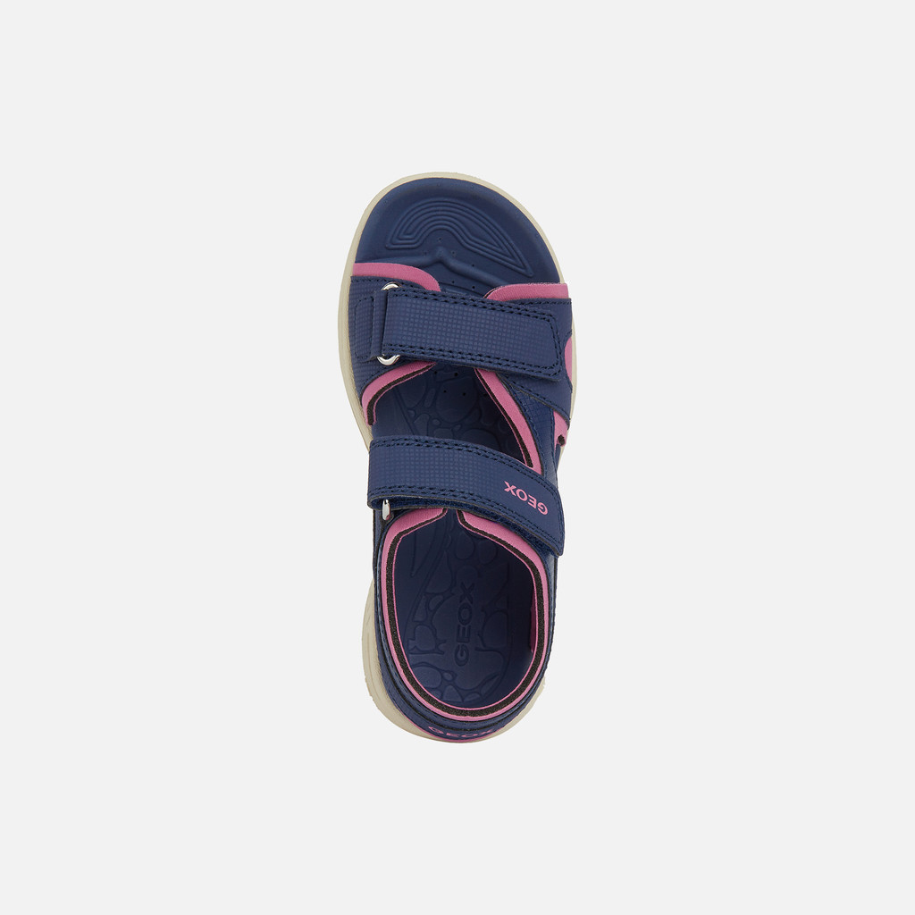 Sandals with straps VANIETT JUNIOR Navy/Fuchsia - image number 5 | GEOX