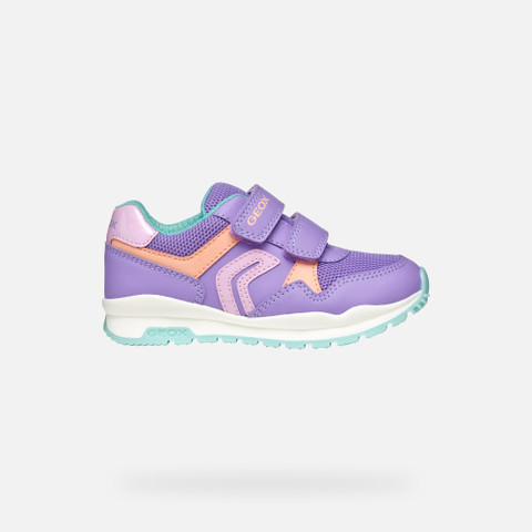 sneakers with straps PAVEL JUNIOR Lilac/Watersea - image number 1 | GEOX