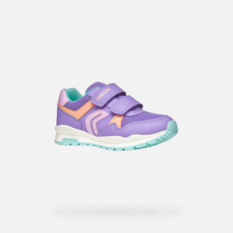 sneakers with straps PAVEL JUNIOR Lilac/Watersea - image number 2 | GEOX