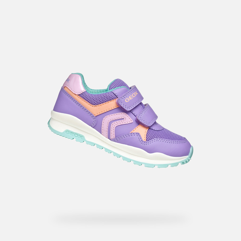 sneakers with straps PAVEL JUNIOR Lilac/Watersea - image number 0 | GEOX
