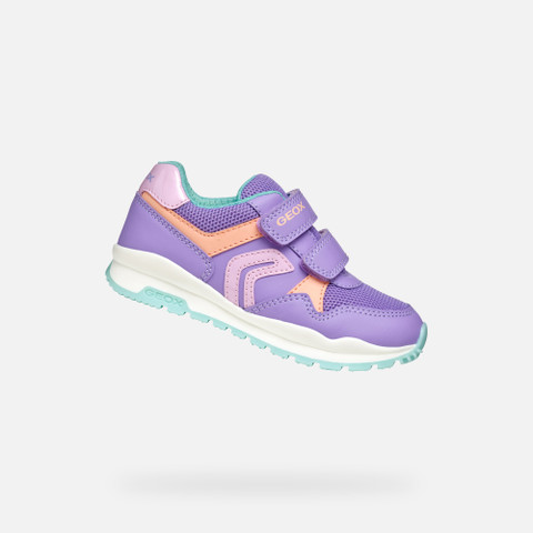sneakers with straps PAVEL JUNIOR Lilac/Watersea - image number 0 | GEOX