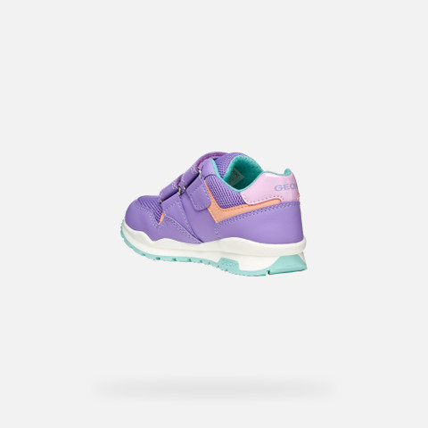 sneakers with straps PAVEL JUNIOR Lilac/Watersea - image number 3 | GEOX