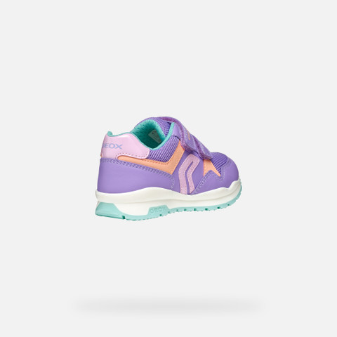 sneakers with straps PAVEL JUNIOR Lilac/Watersea - image number 4 | GEOX