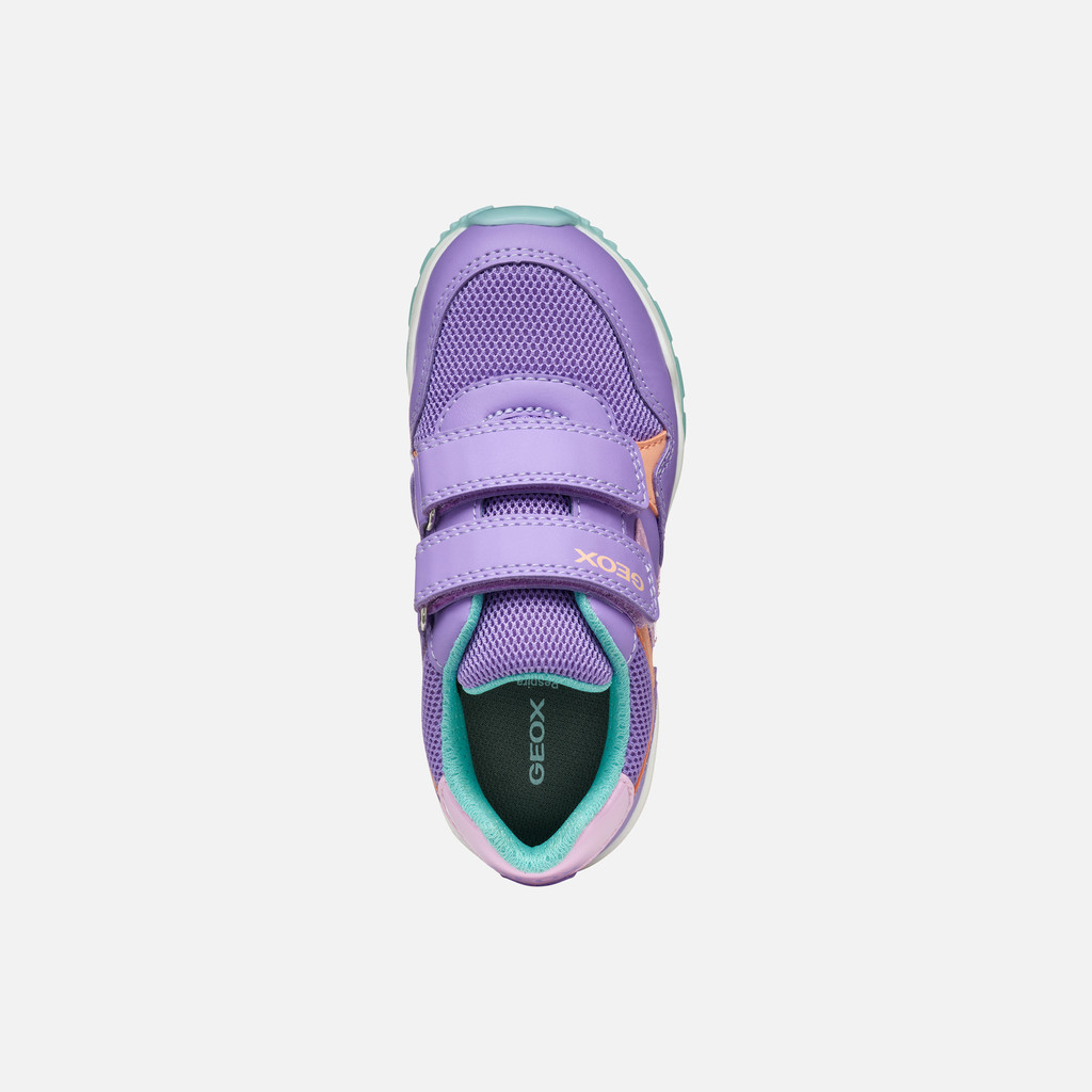 sneakers with straps PAVEL JUNIOR Lilac/Watersea - image number 5 | GEOX