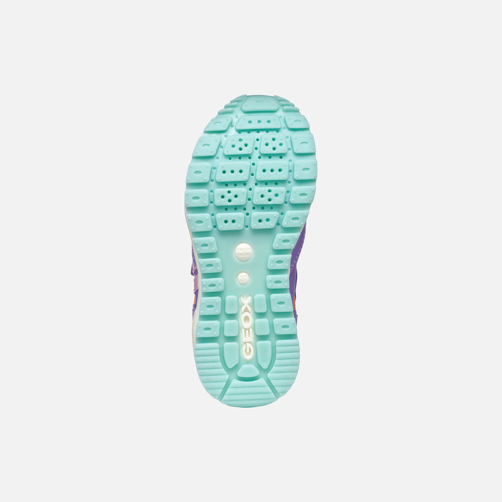 sneakers with straps PAVEL JUNIOR Lilac/Watersea - image number 6 | GEOX