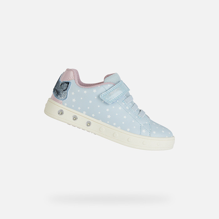 Shoes with lights SKYLIN GIRL Light blue/Pink | GEOX