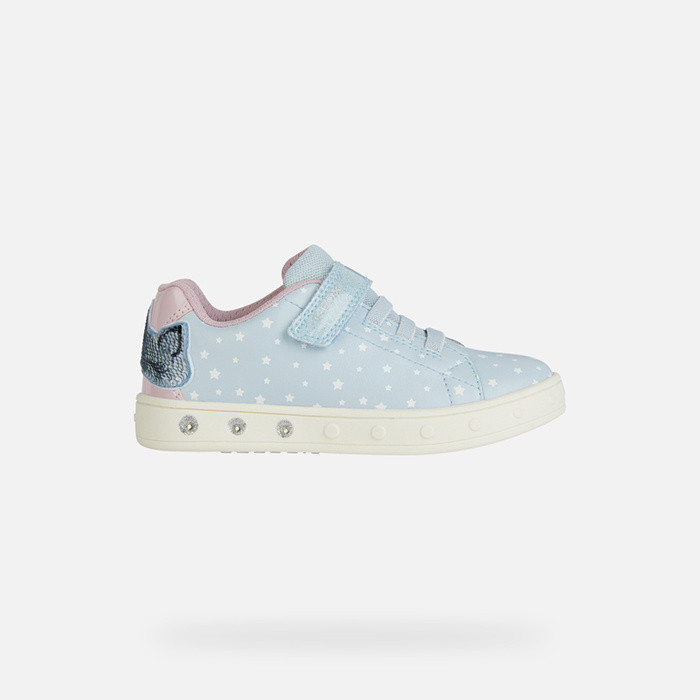 Shoes with lights SKYLIN GIRL Light blue/Pink | GEOX