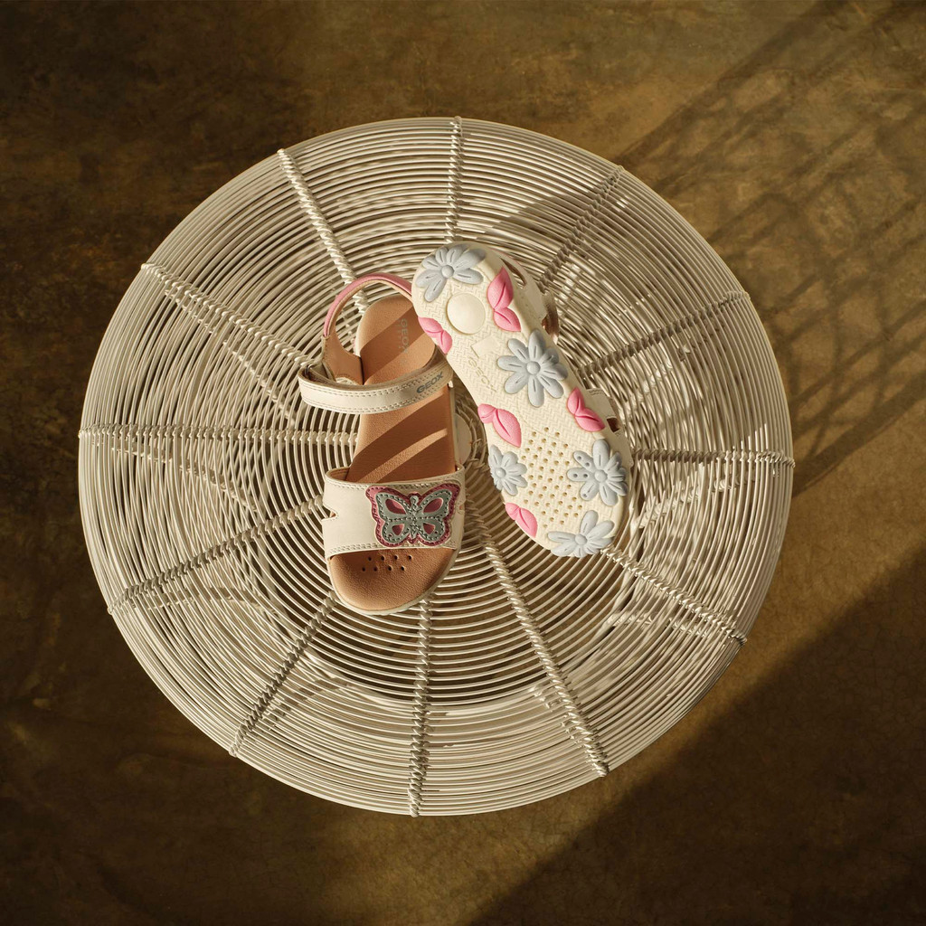 open sandals SANDAL HAITI GIRL White/Dark Pink - image number 7 | GEOX