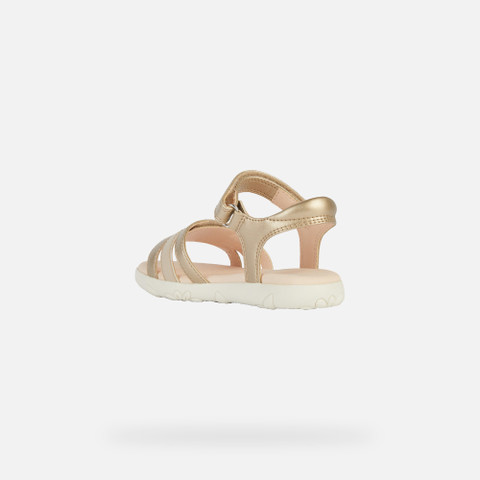 Open sandals SANDAL HAITI GIRL Platinum - image number 3 | GEOX