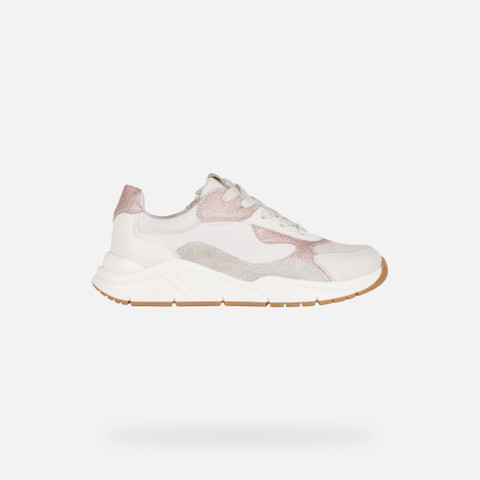 Low Top Sneakers MAWAZY GIRL Off white/Light Rose - image number 1 | GEOX