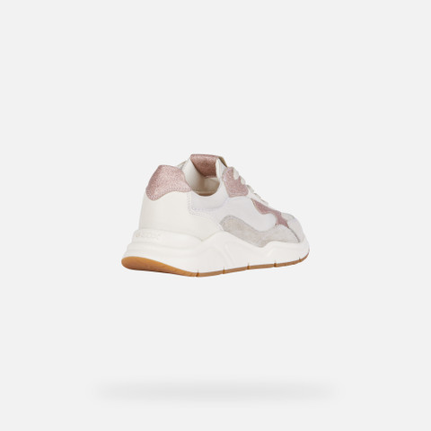 Low Top Sneakers MAWAZY GIRL Off white/Light Rose - image number 4 | GEOX