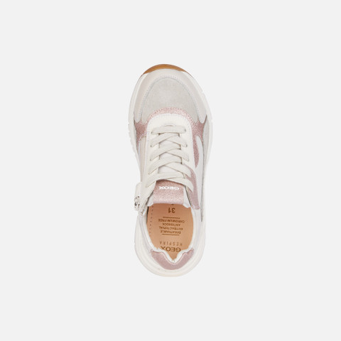 Low Top Sneakers MAWAZY GIRL Off white/Light Rose - image number 5 | GEOX
