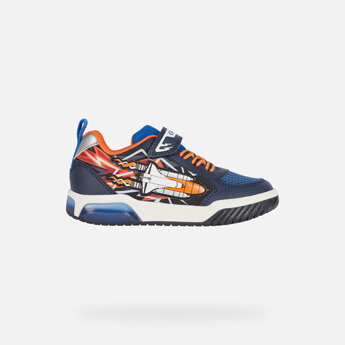 Shoes with lights INEK BOY Navy/Orange | GEOX