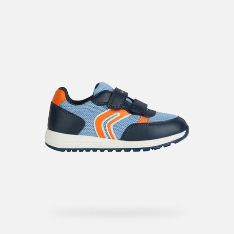 velcro shoes ALBEN BOY Light blue/Orange - image number 1 | GEOX