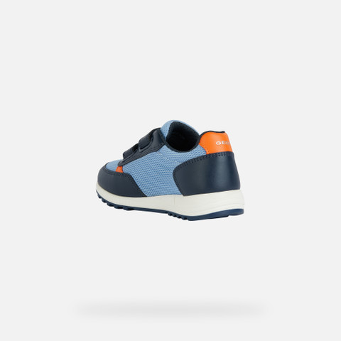 velcro shoes ALBEN BOY Light blue/Orange - image number 3 | GEOX