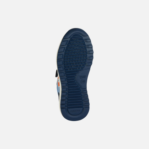 velcro shoes ALBEN BOY Light blue/Orange - image number 6 | GEOX