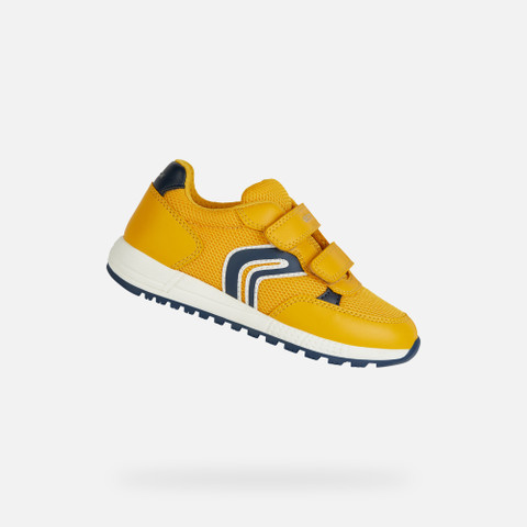 velcro shoes ALBEN BOY Ochre Yellow/Navy - image number 0 | GEOX