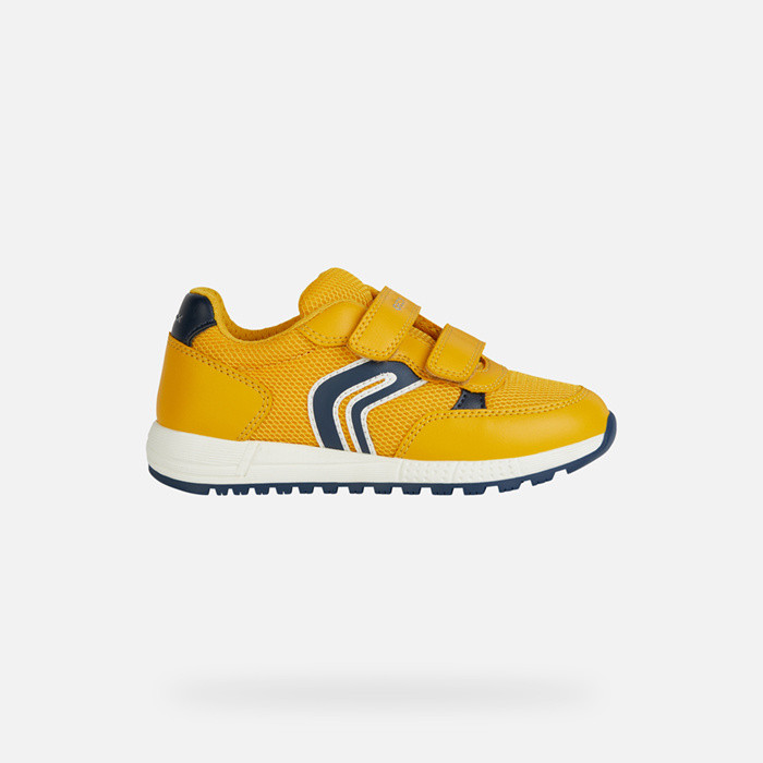 Velcro shoes ALBEN BOY Ochre Yellow/Navy | GEOX