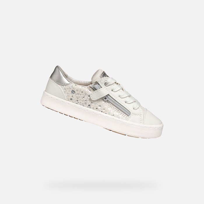 Low top sneakers KILWI GIRL Off White/Silver | GEOX