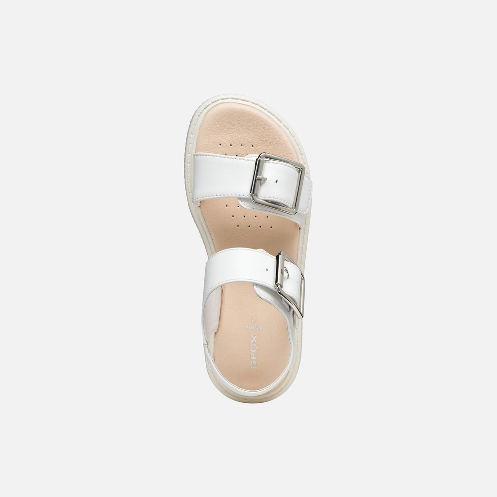 Open sandals SANDAL KODETTE GIRL White - image number 5 | GEOX
