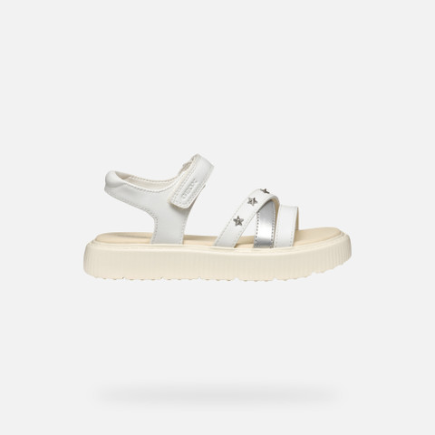 open sandals SANDAL KODETTE GIRL White/Silver - image number 1 | GEOX