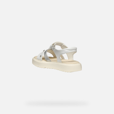 open sandals SANDAL KODETTE GIRL White/Silver - image number 3 | GEOX