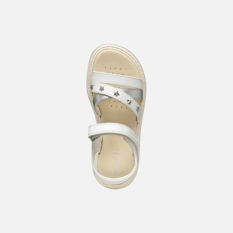 open sandals SANDAL KODETTE GIRL White/Silver - image number 5 | GEOX